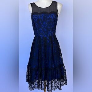 Moulinette Soeurs by Anthropologie Women’s Blue Sapphire Lace Dress Size 4